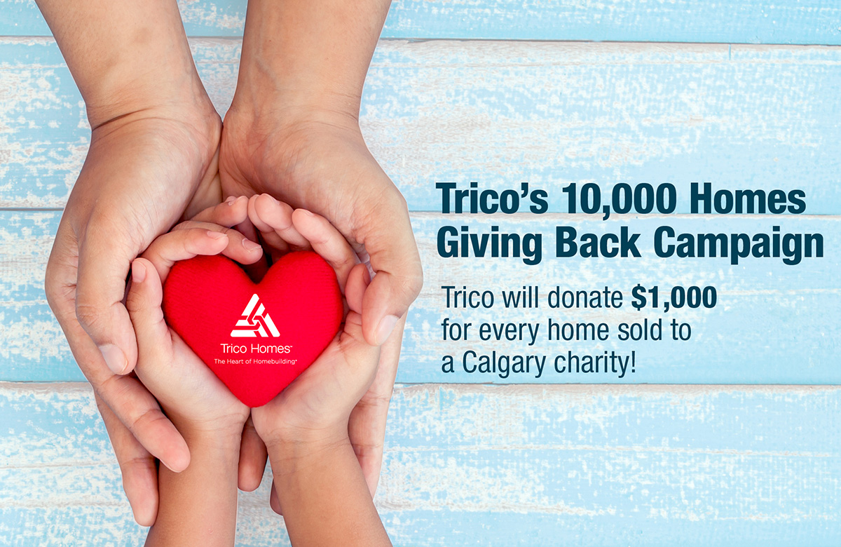 Trico Homes Celebrates Major Milestone by Giving Back to Calgary Charities